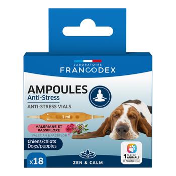 Visuel 1 du produit Francodex Ampoules Anti-stress Chien - x 18 ampoules