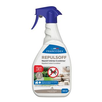 Visuel 1 du produit Francodex Répulsif Intérieur Extérieur Chien Repuls'off Spray - 500 ml