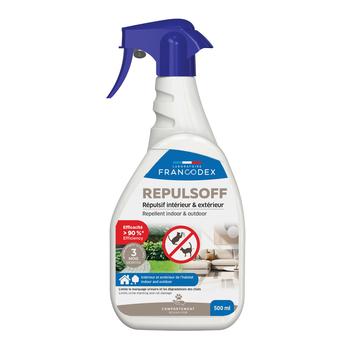 Visuel 1 du produit Francodex Répulsif Intérieur Extérieur Chat Repuls'off Spray - 500 ml