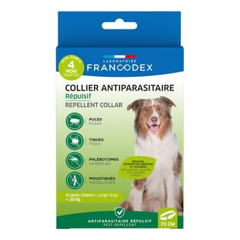 Visuel 1 du produit Soin Chien - Francodex Collier insectifuge Grands chiens plus de 20 kg - 75 cm