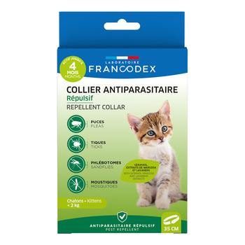 Visuel 1 du produit Soin Chat - Francodex Collier insectifuge Chatons moins de 2 kg - 35 cm