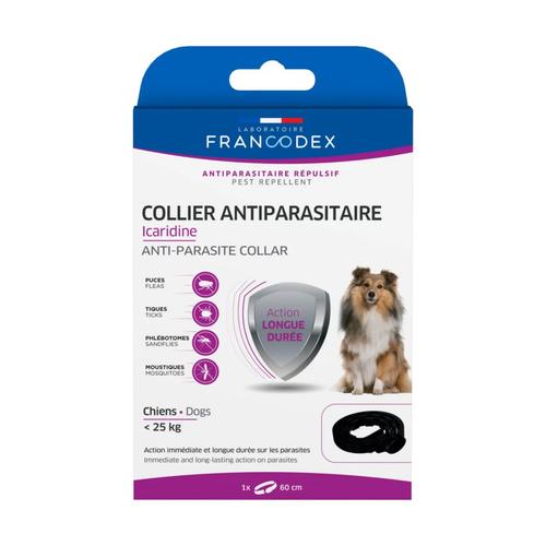 Visuel 1 du produit Soin Chien - Francodex Collier antiparasitaire Icaridine Noir - 60 cm