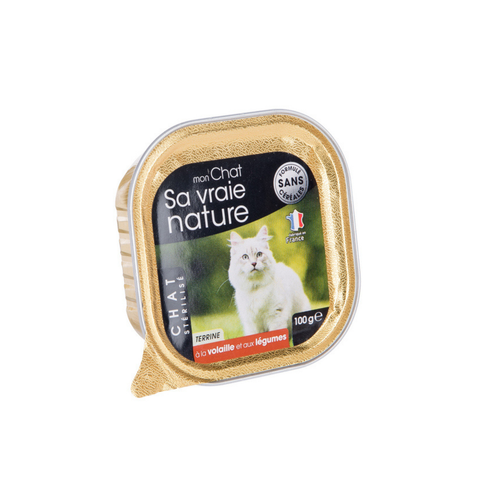 Visuel 2 du produit Boîte Chat stérilisé - Sa vraie nature® Terrine Volaille et Légumes - 100 g