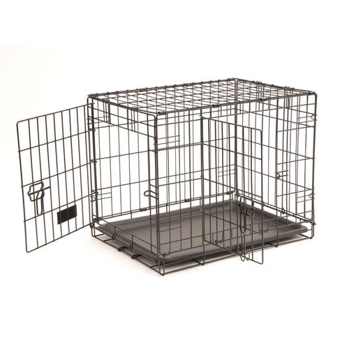 Visuel 1 du produit Habitat Chien – New Concept In Cage d'éducation 2 portes noir – 61 x 45 x 48 cm