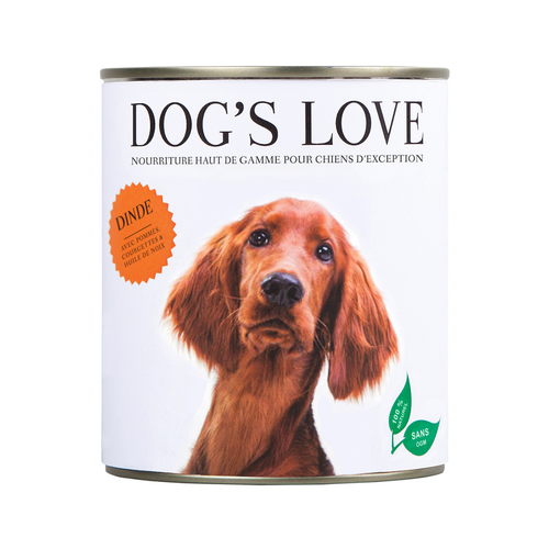 Visuel 1 du produit Boîte Chien – Dog's Love pâtée à la Dinde - 800 gr