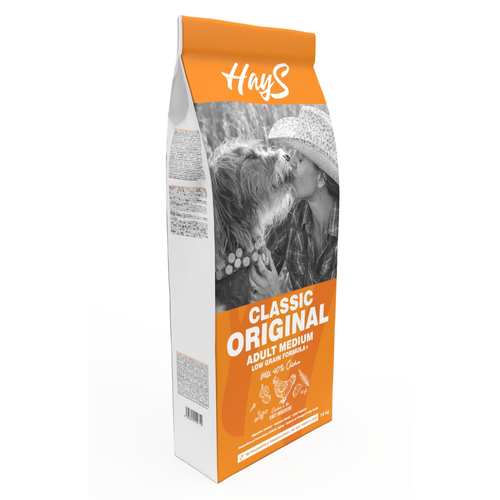 Visuel 1 du produit Croquettes Chien Low Grain – Hays Classic Medium Adult au poulet – 15 kg