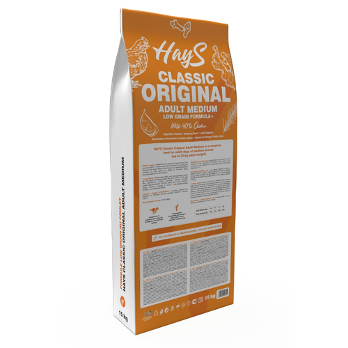 Visuel 3 du produit Croquettes Chien Low Grain – Hays Classic Medium Adult au poulet – 15 kg