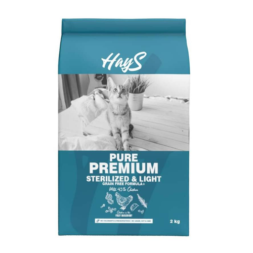 Visuel 2 du produit Croquettes Chat Stérilisé – Hays Pure Premium Light au poulet – 2 kg