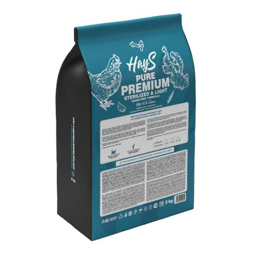 Visuel 3 du produit Croquettes Chat Stérilisé – Hays Pure Premium Light au poulet – 2 kg