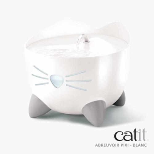 Visuel 1 du produit Distributeur Chat - Catit Fontaine à eau Pixi Blanche - 2L
