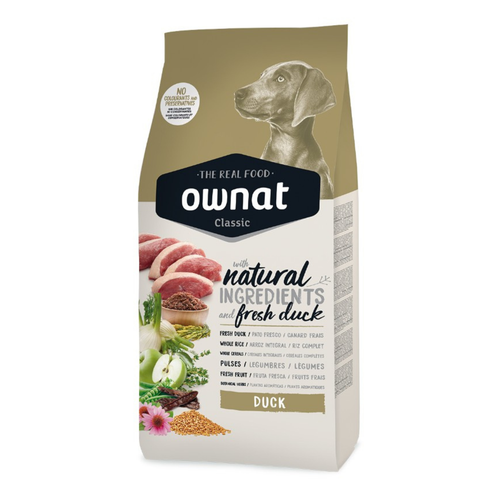 Visuel 1 du produit Croquettes Chien - Ownat Classic Canard 4kg