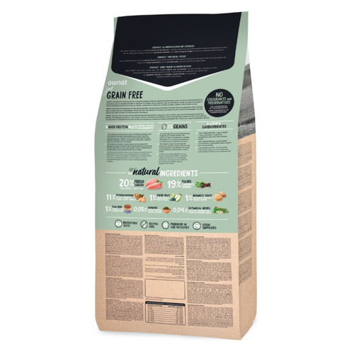 Visuel 2 du produit Croquettes Chien - Ownat Just Grain Free  Adulte sans céréales Poulet 3kg