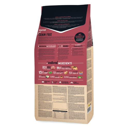 Visuel 2 du produit Croquettes Chien - Ownat Just Grain Free Adulte sans céréales Canard - 3kg
