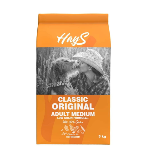 Visuel 2 du produit Croquettes Chien Low Grain – Hays Classic Medium Adult au poulet – 3 kg