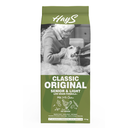 Visuel 2 du produit Croquettes Chien Low Grain – Hays Classic Senior Light au poulet – 15 kg