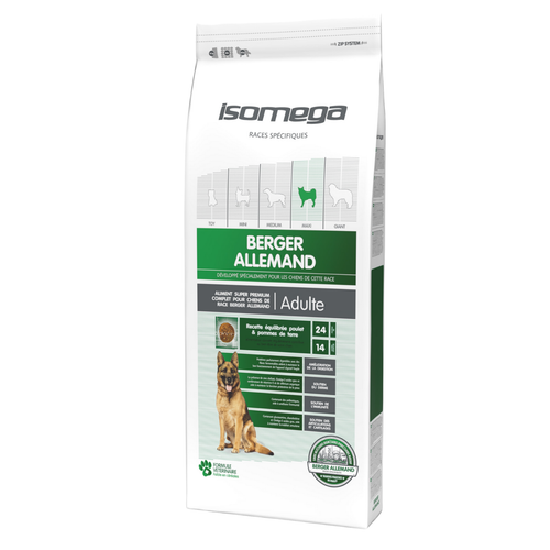 Visuel 1 du produit Croquettes Chien Adulte – Berger Allemand Isomega au poulet – 12 kg