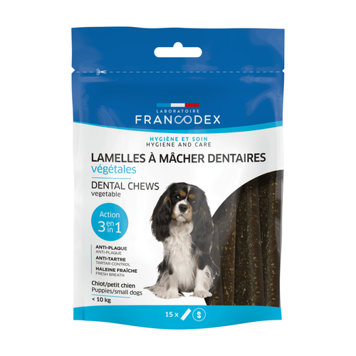 Visuel 1 du produit Friandises Chien - Francodex Lamelles à mâcher dentaires pour chiots et petits chiens x15