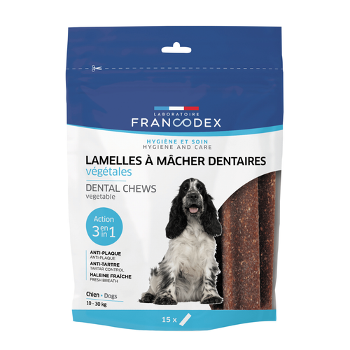 Visuel 1 du produit Friandises Chien - Francodex Lamelles à mâcher dentaires Francodex pour chiens moyens x15