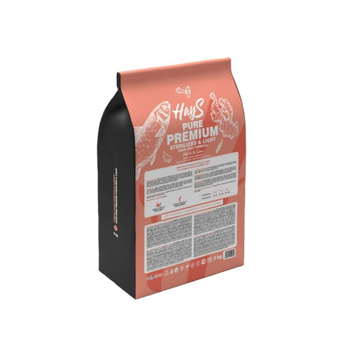 Visuel 3 du produit Croquettes Chat Stérilisé – Hays Pure Premium Light au saumon– 2 kg