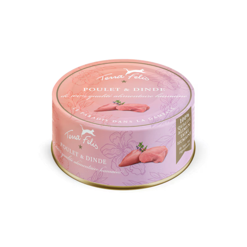 Visuel 1 du produit Boîte Chat - Terra Felis Pâtée Dinde et Poulet - 80 g