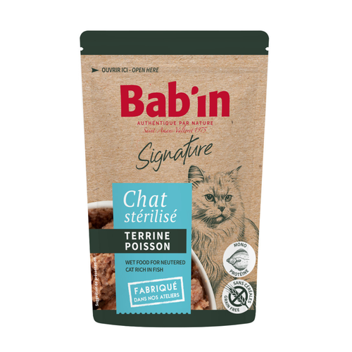 Visuel 1 du produit Boîte Chat - Bab'in Terrine Poisson en sachet - 80 gr