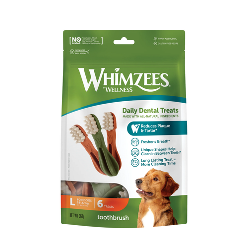 Visuel 1 du produit Friandises Chien - Whimzees Toothbrush L - 6 friandises