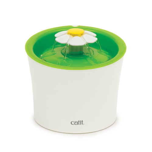 Visuel 1 du produit Distributeur Chat – Catit Fontaine à eau Flower coloris vert – 3 litres