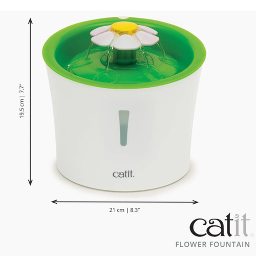 Visuel 2 du produit Distributeur Chat – Catit Fontaine à eau Flower coloris vert – 3 litres
