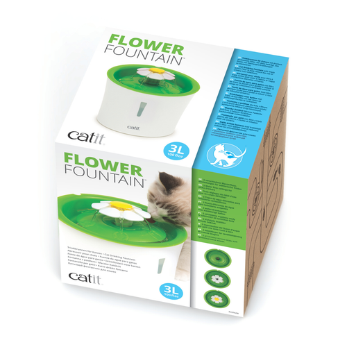 Visuel 5 du produit Distributeur Chat – Catit Fontaine à eau Flower coloris vert – 3 litres