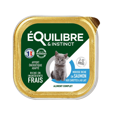 Visuel 2 du produit Boîtes Chat - Équilibre & Instinct Mousse chaton Saumon et carottes - 85 gr