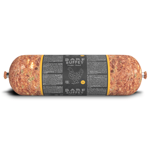 Visuel 1 du produit BARF Chien - Barf Buffet Saucisse au Poulet & Boeuf - 1 kg