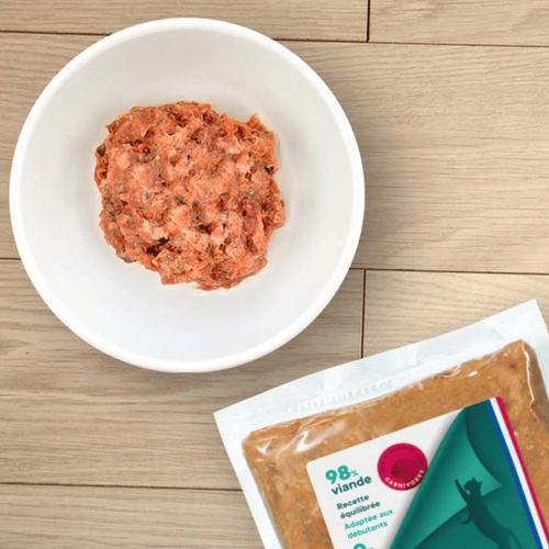 Visuel 3 du produit BARF Chat - Qru Simplement Lapin et Poulet surgelé - 450 gr
