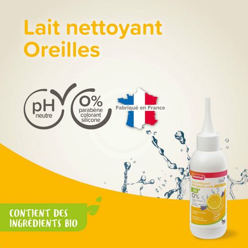 Visuel 3 du produit Soin Chien & Chat - Beaphar Lait Nettoyant Auriculaire Bio – 100 ml