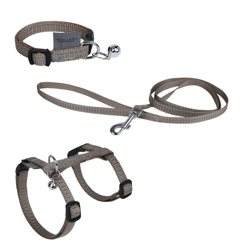 Visuel 3 du produit Collier Chat - Wouapy Pack chaton Protect Taupe