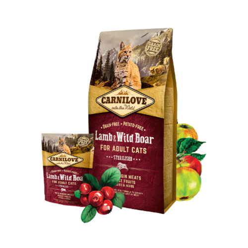 Visuel 3 du produit Croquettes chat adult stérilisé - Carnilove Cat Lamb & Wild Boar - 6kg