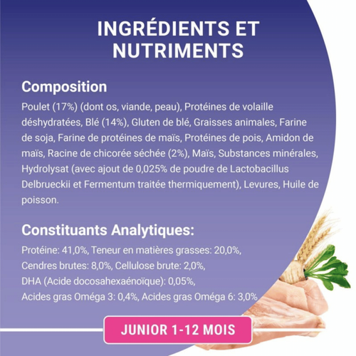 Visuel 3 du produit Croquettes Chat – Purina One Junior Poulet Céréales Complètes – 1,5 kg