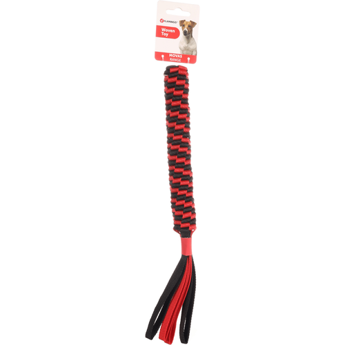Visuel 1 du produit Jouet Chien - Flamingo Jouet Movas Bâton tissé Rouge et noir - 50 x 3,7 cm