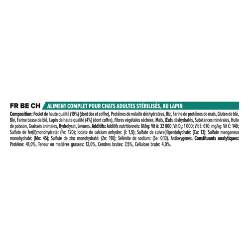 Visuel 4 du produit Croquettes chat Sterilised Proplan Lapin Le sac de 3 kg
