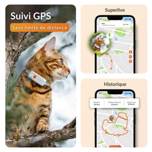Visuel 3 du produit Sécurité Chat - Weenect GPS blanc XS – 60 X 23 X 12 mm