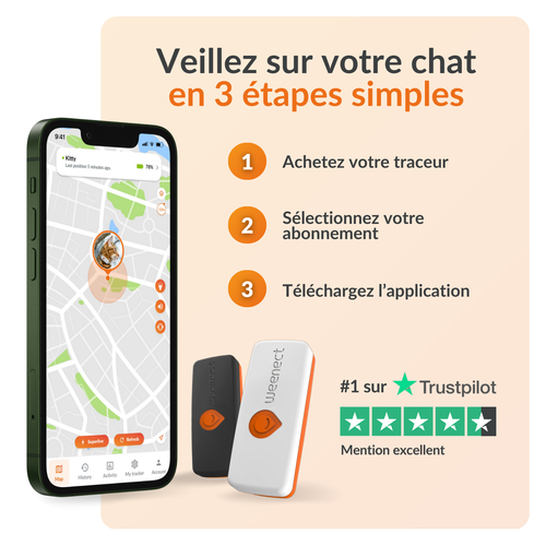 Visuel 7 du produit Sécurité Chat - Weenect GPS blanc XS – 60 X 23 X 12 mm