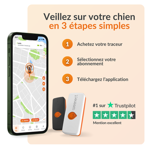 Visuel 7 du produit Sécurité Chien - Weenect GPS noir XS – 60 X 23 X 12 mm
