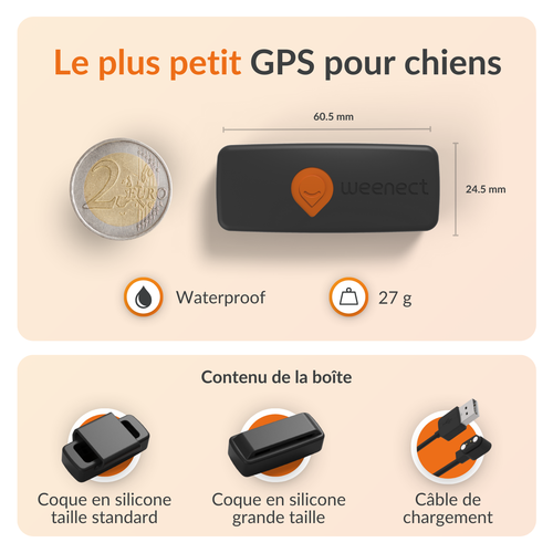Visuel 8 du produit Sécurité Chien - Weenect GPS noir XS – 60 X 23 X 12 mm