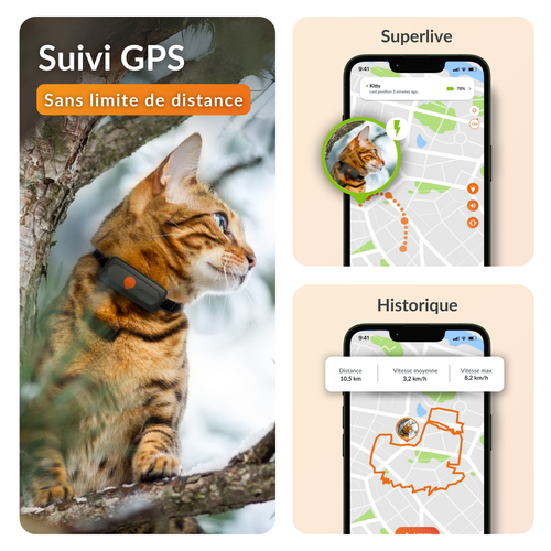 Visuel 3 du produit Sécurité Chat - Weenect GPS noir XS – 60 X 23 X 12 mm