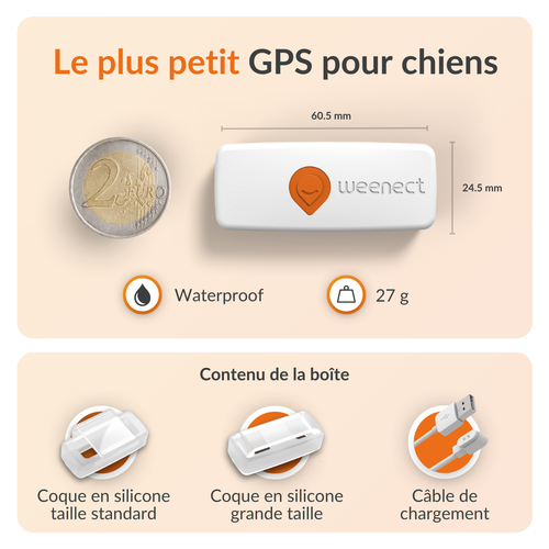 Visuel 8 du produit Sécurité Chien - Weenect GPS blanc XS – 60 X 23 X 12 mm