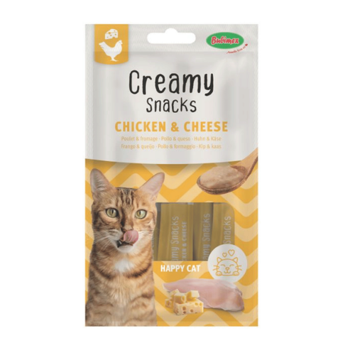 Visuel 1 du produit Bubimex Creamy snacks pour chat X4 Poulet et fromage - 60 gr