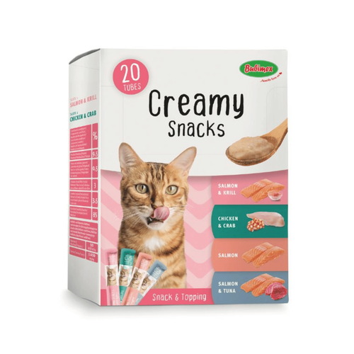 Visuel 1 du produit Bubimex Creamy snacks pour chat X20 Multipack Saumon - 300 gr