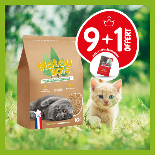 Visuel 2 du produit Matou BOIS Litière végétale compostable - 10 L