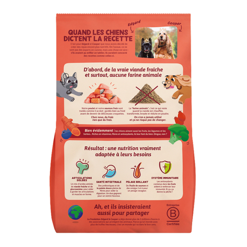 Visuel 2 du produit Edgard & Cooper Croquettes Chien Senior Poulet Saumon Sans Céréales - 2,5 kg