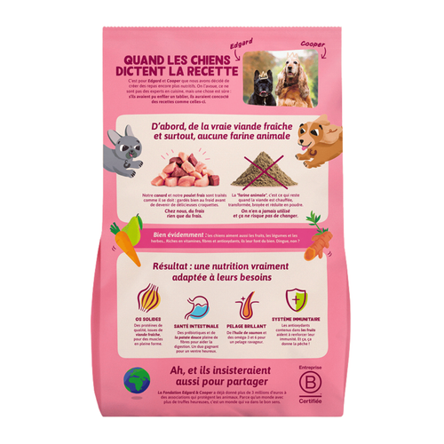 Visuel 2 du produit Edgard & Cooper Croquettes chiot Canard Poulet Sans Céréales - 7 kg