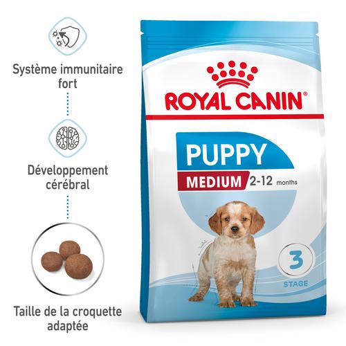 Visuel 7 du produit Royal Canin Croquettes Chiot Medium Puppy 2 à 12 Mois - 12 kg